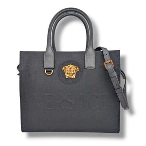 Versace La Medusa Small Canvas Tote